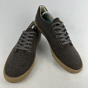 SeaVees Mens Sneakers Size 10 Hermosa Plimsoll Grayers "Dark Earth" Wool Flannel